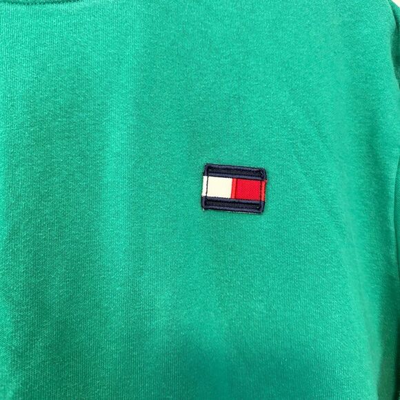 Vintage 90s Tommy Hilfiger Green Sweatshirt Size Large - Picture 3 of 8